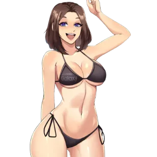 👙 GALAXY Anime, Bikini, Samsung, Galaxy, Cartoni animati, Pin-up telegram sticker