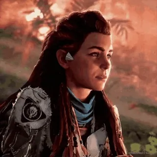 😞 Aloy Horizon Zero Dawn aloy, horizon, zero dawn, videogame, personage telegram sticker
