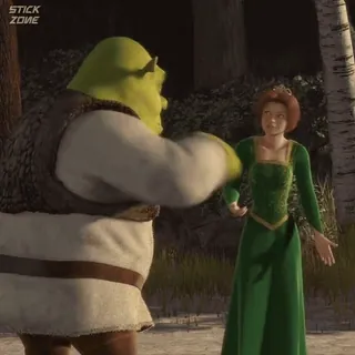🫑 Shrek ogre, film, conte de fées, animé, fantaisie, princesse, Fiona telegram sticker