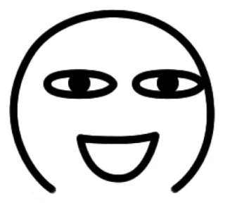 😃 Smiley, Emoji, Faccia, Cartone animato, Felice, Semplice telegram sticker