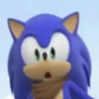 😯 Sonic the Hedgehog Соник, ёж, мультфильм, видеоигра, синий telegram sticker