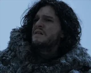 🌞 Jon Snow Game of Thrones série TV, hiver, neige, fantaisie, Jon Snow, Game of Thrones telegram sticker