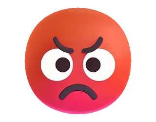 😡 Emoji, Bravo, Irritado, Expressão, Vermelho telegram sticker