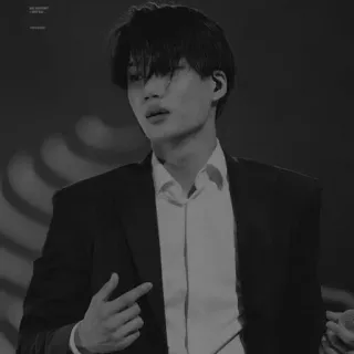 🕸 Homme, Portrait, Noir et blanc, Costume, Formel, Mannequin homme, Coréen telegram sticker