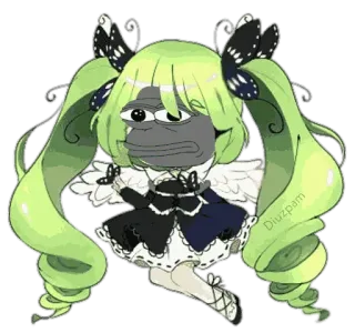 🌂 Pepe la Rana, Anime, Meme, Cultura de internet, Sticker whatsapp sticker