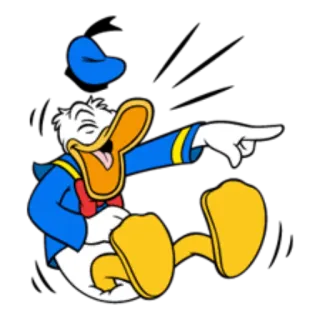 😆 Donald Duck Hoạt hình, Hài hước, Cổ điển, Disney, Vịt Donald, Nhân vật telegram sticker