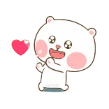 ❤️ 可爱, 熊, 爱, 心, 卡哇伊, 卡通, 角色, 贴纸 telegram sticker