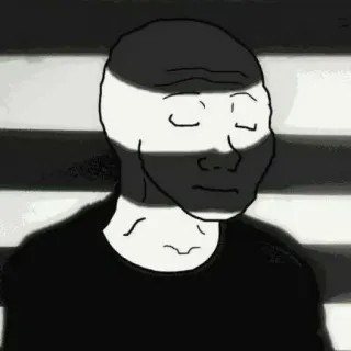 😮‍💨 Wojak 밈, Wojak, 슬픈, 인터넷, 캐릭터 telegram sticker