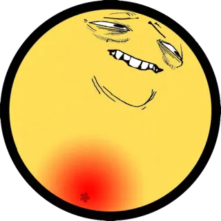 😨 Emoji, Meme, Visage, Drôle, Humour, Internet, Trollface telegram sticker