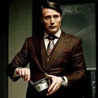 😒 Hannibal Lecter Hannibal ハンニバル, マッツ・ミケルセン, 海外ドラマ, 料理 telegram sticker