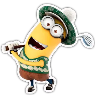 ⛳ Minion Minion, Golf, Golfen, Cartoon, Figur, Sport, Süß telegram sticker