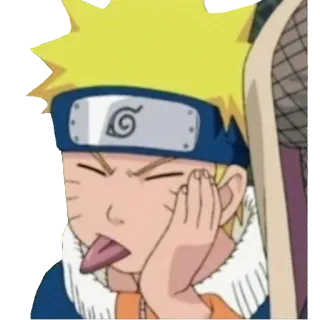 😝 Naruto Uzumaki Naruto anime, desenho animado, naruto, uzumaki, personagem, língua, engraçado telegram sticker