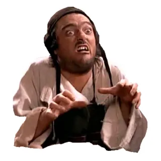 👹 peur, drôle, médiéval, costume, homme, acteur telegram sticker