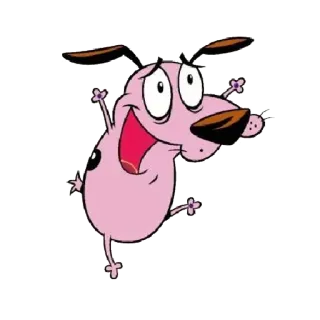 ✌ Courage Courage the Cowardly Dog cartoon, Courage the Cowardly Dog, dog, funny, animated telegram sticker