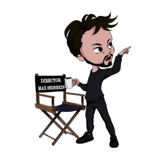 🎬 DIRECTOR
MAX SHISHKIN diretor, filme, filme, entretenimento, cadeira, desenho animado whatsapp sticker