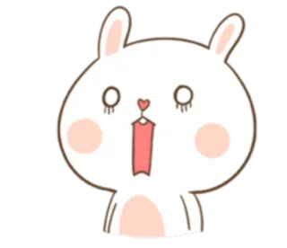 😱 Hase, Häschen, süß, Cartoon, Tier, kawaii telegram sticker