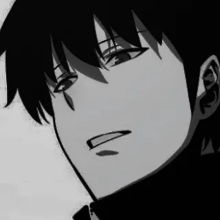 ⚓️ anime, manga, black and white, portrait, character, illustration telegram sticker