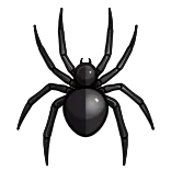 🕷 nhện, động vật hình nhện, côn trùng, động vật, rùng rợn, đen telegram sticker