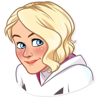 😏 Spider-Gwen gwen, spider-gwen, marvel, superheld, cartoon whatsapp sticker