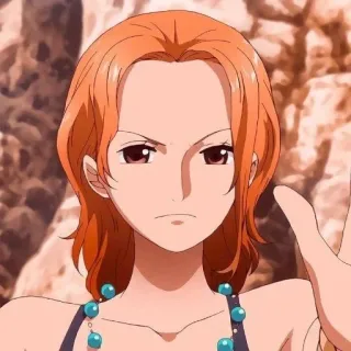 🧡 Nami One Piece 나미, 원피스, 애니메이션, 만화, 캐릭터, 주황색 머리 telegram sticker