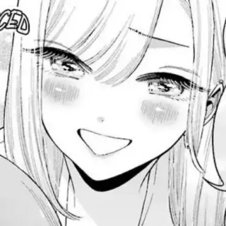 📀 Anime, Manga, Sourire, Portrait, Femme, Heureux telegram sticker