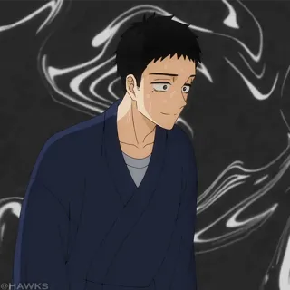 🎎 Anime, Personnage, Triste, Portrait telegram sticker