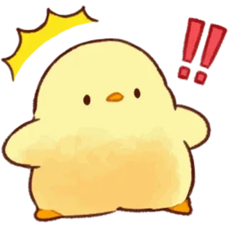 ‼️ ลูกไก่, การ์ตูน, น่ารัก, สัตว์, สีเหลือง telegram sticker