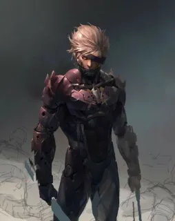 😍 Raiden Metal Gear Rising: Revengeance Cyborg, Ninja, Android, Videogioco, Katana telegram sticker