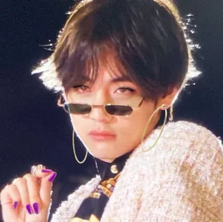 😎 V K-pop, BTS, Kim Taehyung, singer, idol, celebrity telegram sticker