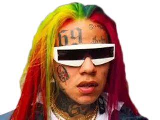 😑 Tekashi 6ix9ine rapper, Tekashi 6ix9ine, música, cantor telegram sticker