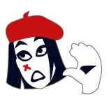 Mime Girl @StiCkErMoTeHaRrk telegram stickers