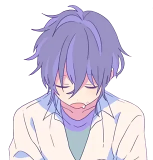 😪 Anime, Charakter, Traurig, Pastell, Süß, Zeichnung whatsapp sticker