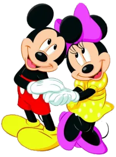 👫 Mickey Mouse Cartone animato, Topo, Disney, Mickey Mouse, Minnie Mouse telegram sticker
