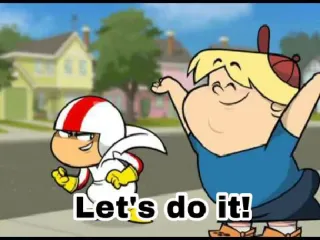 🤩 Kick Buttowski Kick Buttowski: Suburban Daredevil Let's do it! Мультфильм, Сорвиголова, Анимированный, Друг telegram sticker