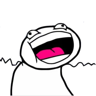 😆 meme, laughing, excited, funny telegram sticker