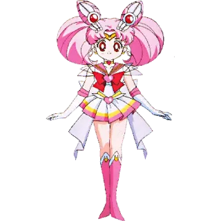 🐰 Chibiusa Sailor Moon アニメ, 漫画, 魔法少女, ちび, ピンク髪, セーラー戦士 telegram sticker