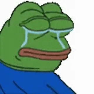 😭 Pepe the Frog Pepe the Frog, meme, Internet meme, crying, sad, frog telegram sticker