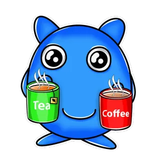 ☕️ Tea Coffee Tee, Kaffee, Getränk, Getränk, Cartoon, Niedlich telegram sticker