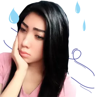 😭 Frau, Porträt, traurig, nachdenklich, Mädchen telegram sticker
