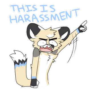 😤 THIS IS HARASSMENT pelecehan, keluhan, kartun, binatang, stiker telegram sticker