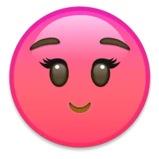 ☺️ emoji, face, cute, pink, smile, happy telegram sticker