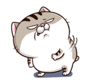 😒 cat, cute, animal, sticker, cartoon telegram sticker