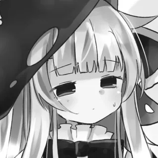 🥺 Anime, Mädchen, Hexe, Hut, Süß, Manga, Cartoon telegram sticker