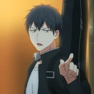 👉 anime, character, middle finger, gesture, portrait telegram sticker