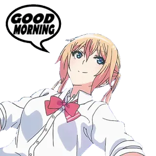 🛏 GOOD MORNING 动漫, 早上好, 问候, 卡通 telegram sticker