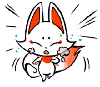 🏃 raposa, fofo, animal, kawaii, desenho animado whatsapp sticker