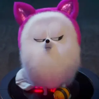 ❄️ Gidget The Secret Life of Pets собака, милый, анимированный, персонаж, Гиджет, Тайная жизнь домашних животных whatsapp sticker
