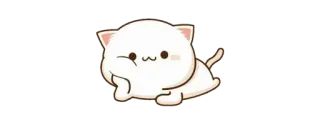 🙂 고양이, 귀여운, 동물, 카와이, 만화, 스티커 telegram sticker
