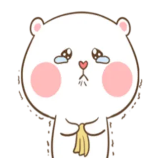 😢 orso, carino, triste, piangendo, kawaii, animale, adesivo telegram sticker