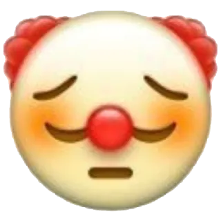 🤡 Клоун, Эмодзи, Грустный, Лицо whatsapp sticker